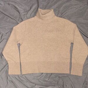 Elegant Tan Turtleneck Sweater